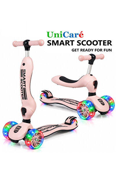 UniCare Smart Oturaklı Çocuk Scooter 3 Tekerlekli Led Işıklı Scooter Yüksekli...