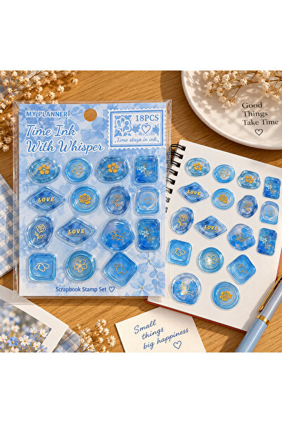 hediyeofisi Kabartmalı Vıntage Mühür Seti Bullet Journal Ajanda Damga Mühür
