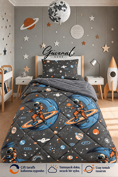 Güvenal MARS | Uzay Desenli Wellsoft Çift Taraflı Tek Kişilik Yastık Kılıflı ...