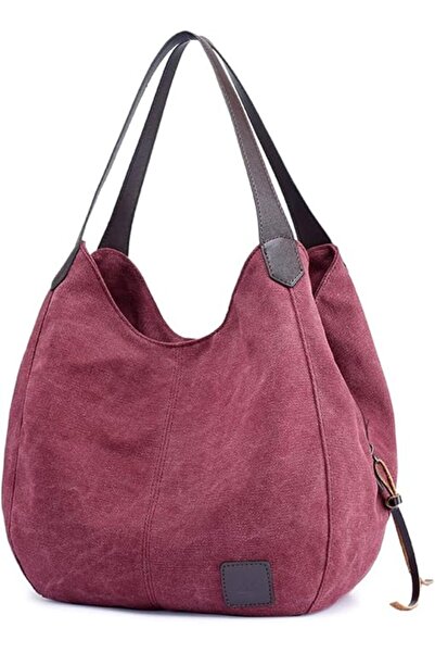 GENERAL Women's Multi-pocket Shoulder Bag Fashion Cotton Canvas Handbag Tote ...