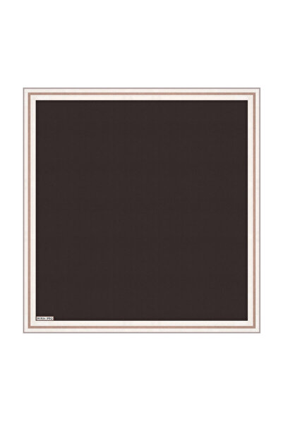 Bursa İpek Bitter Brown Border Plain Silk Handkerchief
