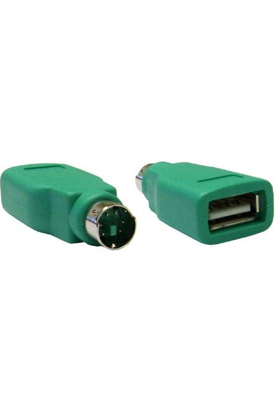 POWERTECH CAB-U021 Μετατροπέας PS/2 αρσενικού σε USB-A θηλυκό, Πράσινος