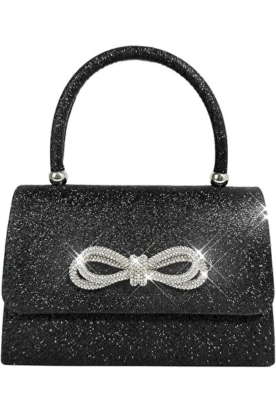GENERAL Trisapu Womens Evening Bag Sparkly Bow Clutch Purse Wedding Party Pur...