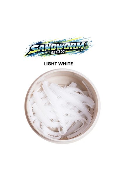 PANDORA BALIKÇILIK Sandworm Sızdırmaz Kutu LRF Silikon Light White (15 Pcs)