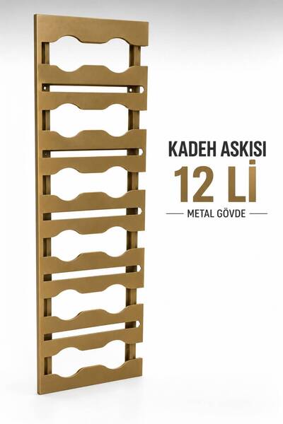 VENON ESKİTME IRMAK KADEHLİK 12 KADEH KAPASİTELİ || METAL || Kadehlik Paslanm...