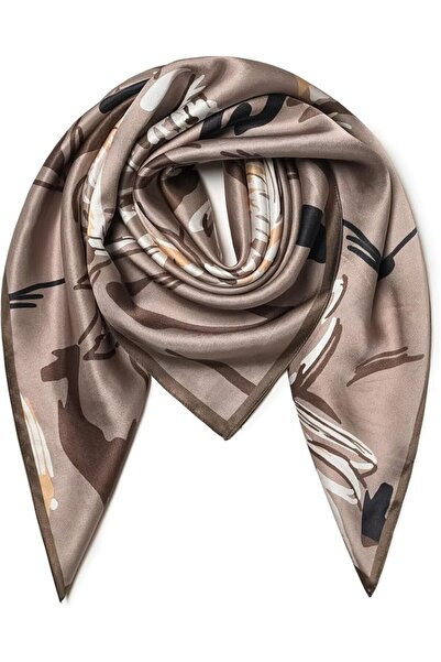 GENERAL SHIROUYU 100% Pure Mulberry Silk Scarf 35" Large Square Lightweight H...