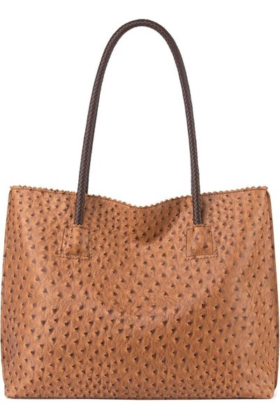 milanmoda Milan Chiva Tote Bag for Women Large Ostrich Shoulder Handbags with...
