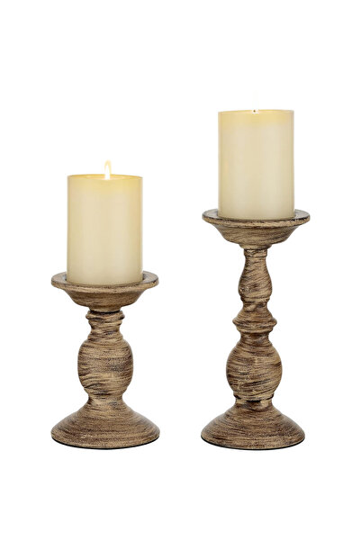 OtherMax Sfeșnice Decorative Vintage Retro Boho Ornamentale Aurii Set 2 bucăț...