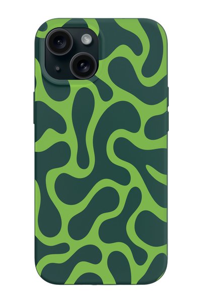 shoptocase iPhone 14/13 - غطاء هاتف متوافق مع تصميم Waves مصنوع من جلد الغزال...