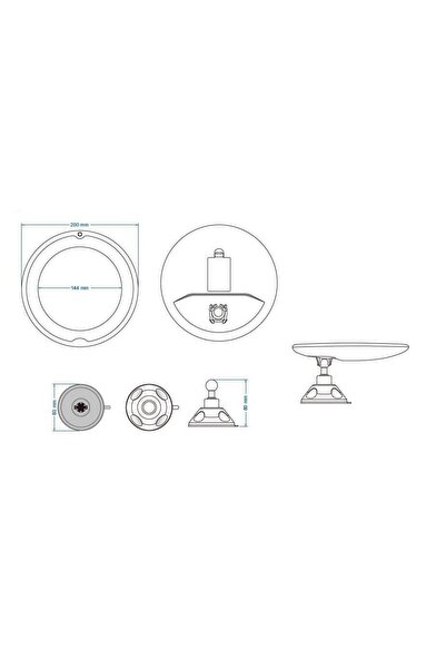 OEM Oglinda cosmetica pentru baie, XR-1918, cu iluminare, montaj cu ventuze, ...