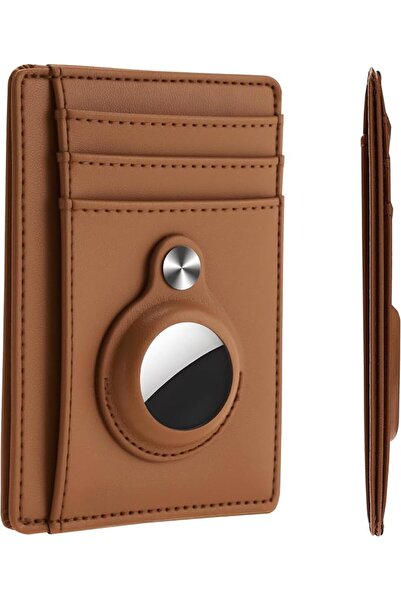GENERAL Slim Minimalist Front Pocket Wallet with Built-in Case Holder for AirTag