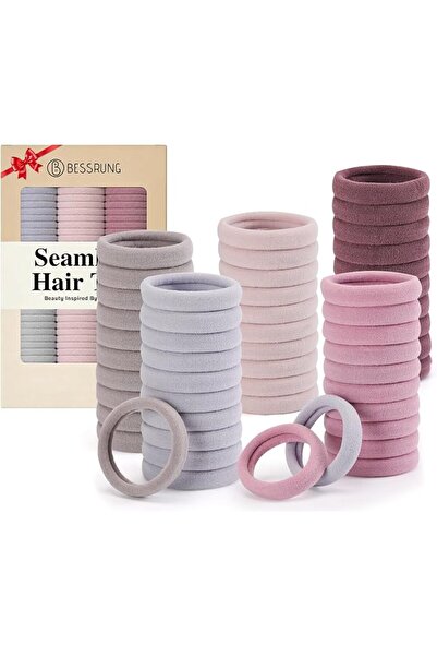 Bessrung 100PCS Black Hair Ties for Women Girls, Seamless Thick Black Hair Ba...