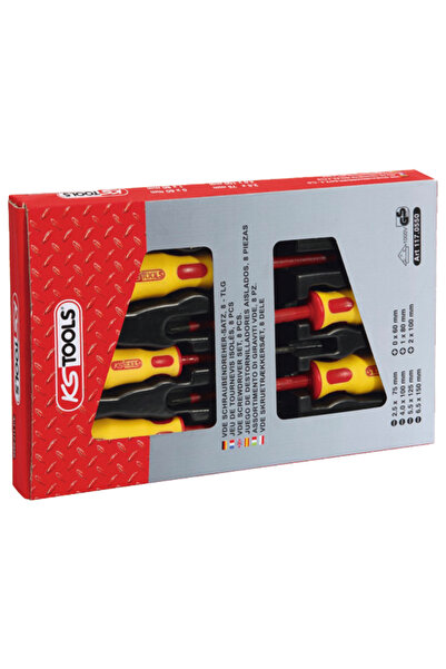 KS Tools Set de șurubelnițe ERGOTORQUE VDE, 8 piese, PH+plat