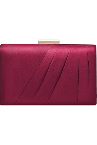 GENERAL Pleated Satin Clutch Purse For Women Wedding Bridal Clutch Bag Prom P...