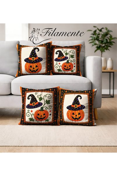 Filamente Special Design Set of Four Cushion Covers and Runner