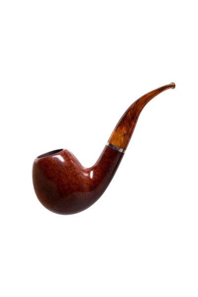 Crogate Elegant kahverengi 9mm akrilik saplı klasik pipo, şık ve kullanışlı tasarım