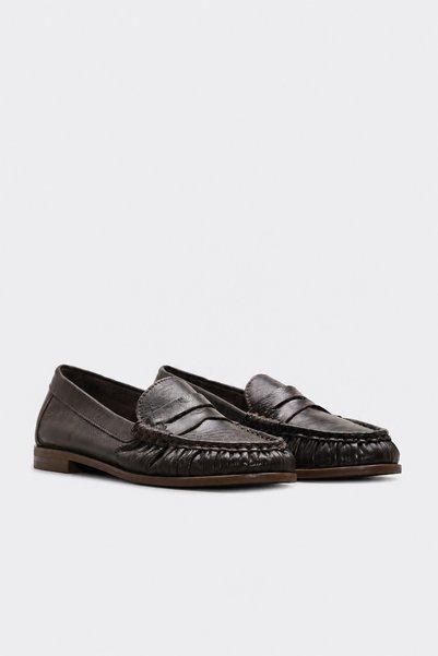 FAST STEP Pantofi casual de damă din piele naturală maro 03 319ZA1000