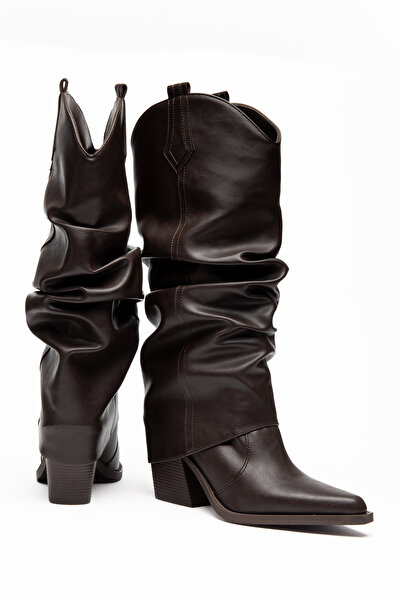 MS SUGAR SHOES Γυναικείες μπότες καουμπόι με μυτερή μύτη και χοντρό τακούνι, ...