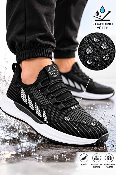 vynor atelier Men's Black/White Sports Shoes Water-Slippery Surface Lightweig...