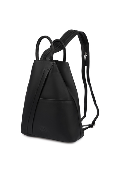 Beltimore Rucsac din piele naturală italiană Vera Pelle pentru femei, mic, tu...