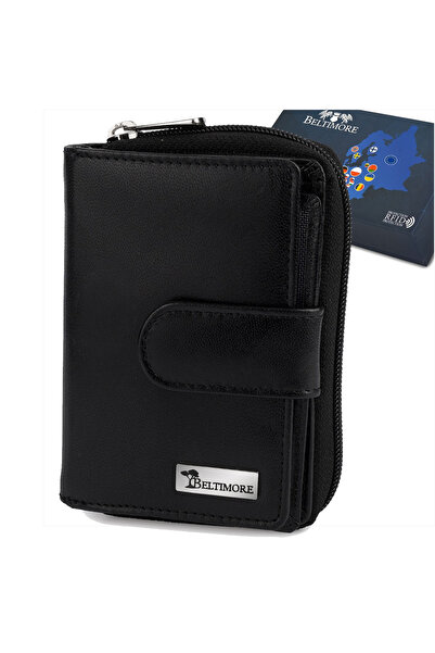 Beltimore Portofel de damă din piele, vertical, cu protecție RFID, suport car...