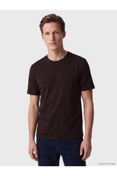 LC Waikiki Ανδρικό T-shirt με στρογγυλή λαιμόκοψη και στάμπα
