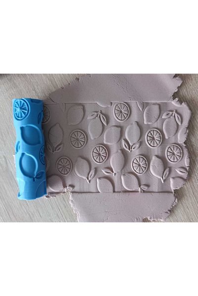 Generic Brand 10 cm Mediterranean Lemon Patterned Texture Roller – Clay, Cera...