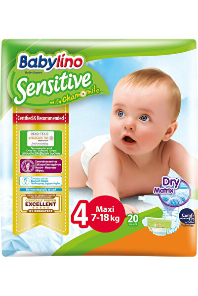 Babylino Πάνες με Αυτοκόλλητο Κολλητικό Ταινία Χαμομήλι Αρ. 4 για 8-13 κιλά 2...