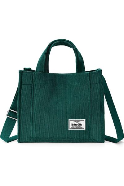 GENERAL BINSUNS Corduroy Tote Bag for Women - Satchel Bag Large Tote Bag Aest...