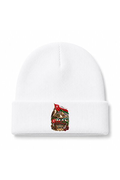 Rabona Fashion Oman Falcon Dhow & Mountain Scenery Graphic Beanie
