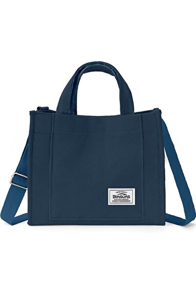 GENERAL BINSUNS Corduroy Tote Bag for Women - Satchel Bag Large Tote Bag Aest...