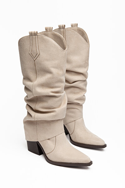 MS SUGAR SHOES Women's Cowboy Boots Pointed Toe Drawstring Thick Heel Western...