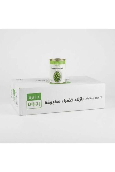Rajwahisland بازلاء خضراء مطبوخة من جزيرة راجوة (24 عبوة × 400 جرام)
