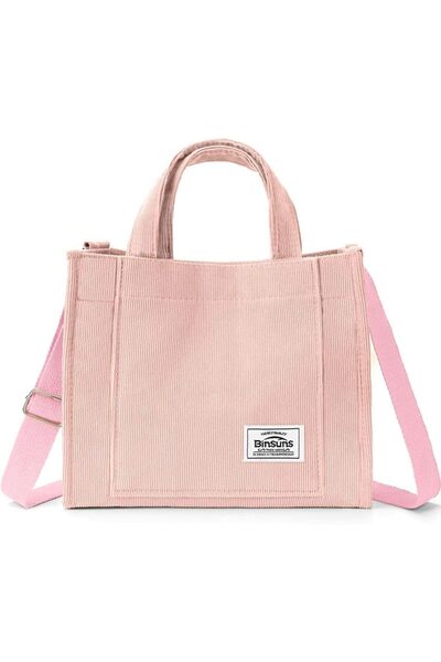 GENERAL BINSUNS Corduroy Tote Bag for Women - Satchel Bag Large Tote Bag Aest...
