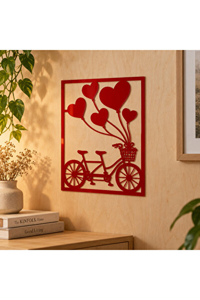 NOOT Tandemul Dragostei – Decorațiune de perete din plexiglas roșu, 24 x 32 cm