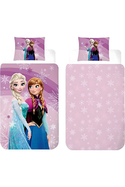 Disney Παιδικό Σετ Παπλωματοθήκης Frozen με Μαξιλαροθήκη, Βαμβακερό, Μωβ, 100...