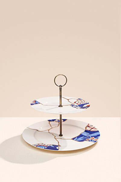 Paşabahçe Kintsugi 2-Tier Presentation Plate