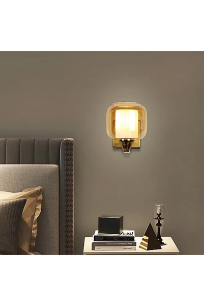 Generic Brand أبليك جداري مودرن ذهبي روز E27 - WA/C5287/1CR