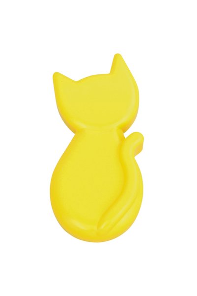 OEM Buton pentru mobila, metalic, galben, forma pisica, M 487.03.16