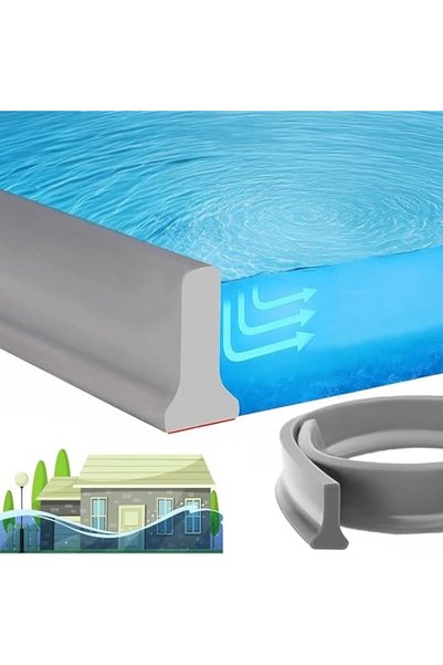 Aissiora Silicone Shower Threshold Water Barrier,Self Adhesive Shower Floor W...