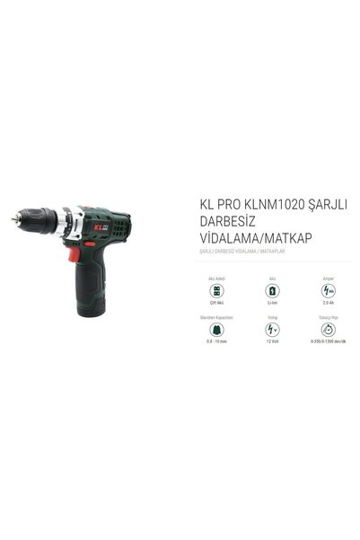 Genel Markalar Akülü Vidalama - KL PRO ŞARJLI DARBESİZ VİDALAMA MATKAP