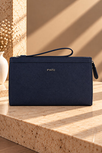 Kadın El Portföy Çantası Fermuarlı Bilek Askılı Günlük Clutch Çanta