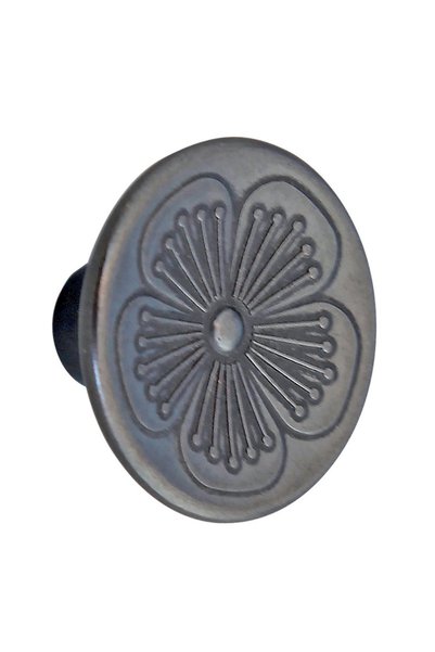 OEM Buton pentru mobila, metalic, negru, M 486.26.19, 35 x 20 mm