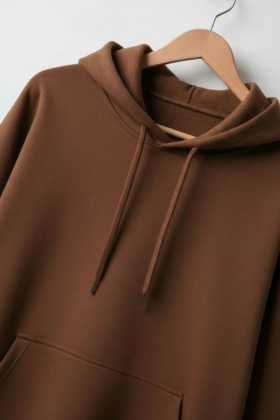 Vordevia Sponge Baskılı Premium Oversize Kapüşonlu 3 İplik Pamuklu Sweatshirt