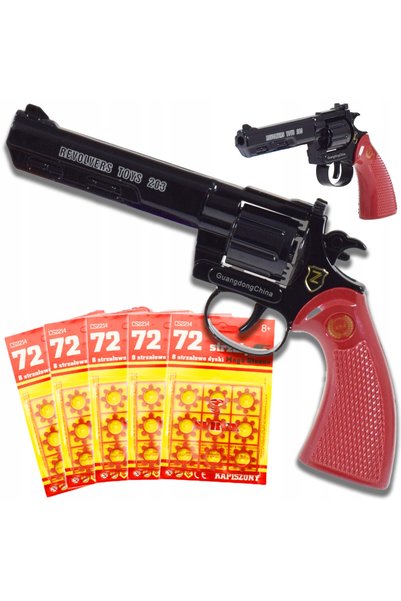 Skleplolki Pistol de jucărie cu capsulă, 5x72 bucăți, revolver metalic pentru...