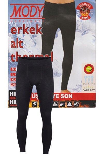 marufshop Muško zimsko crno termo donje rublje od likre