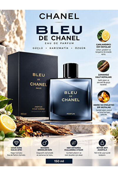Chanel BLEU DE 150 ml – Aromatik ve Odunsu Karakterli Erkek Eau De Parfum