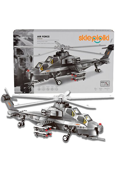 Skleplolki KLOCE CONSTRUCTIVE HELICOPTER MILITAR PENTRU COPII