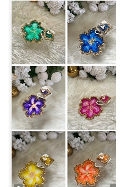 RESİNARTSHOP Epoksi sunum fincan seti 6lı set