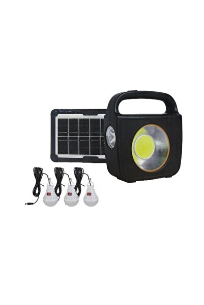 VLK Lions Κιτ ηλιακών πάνελ με φανάρι και 3 λάμπες, 100 W